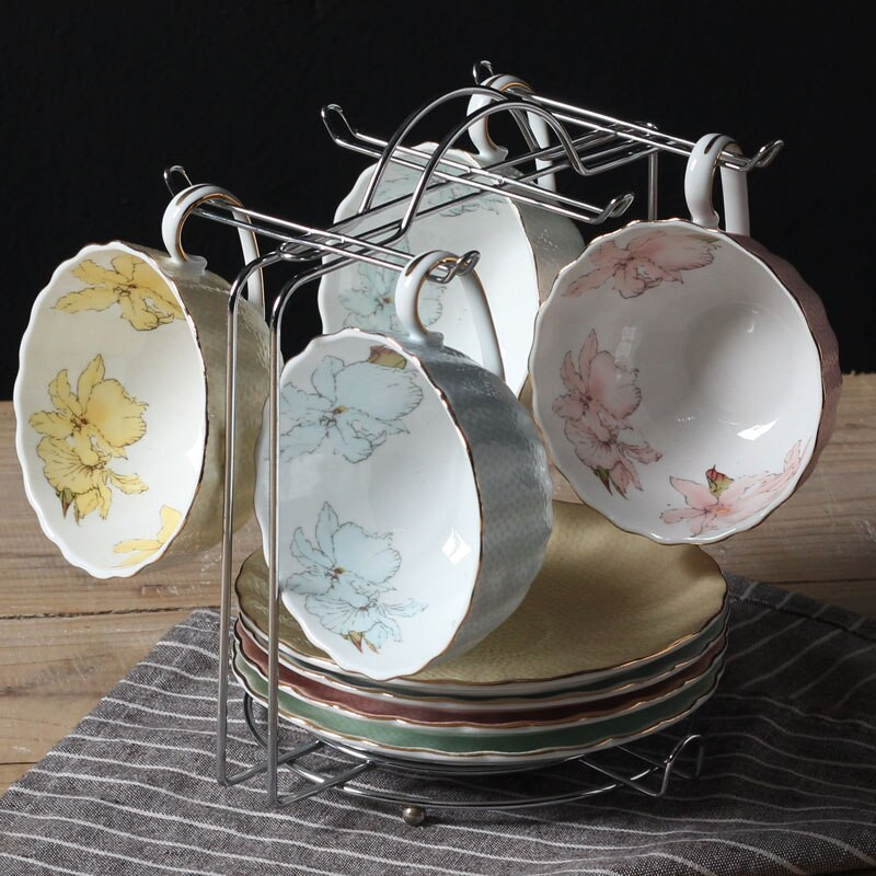 Európai Bone porcelán kávéskészlet Csúcsminőségű Porcelán kávéscsésze és csészealj Luxus ajándékok Gyöngymáz