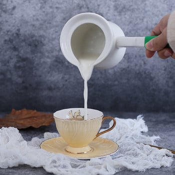 China Ceramic Coffee Cup Σετ 100ml Κούπα με πιάτο Βρετανικό απογευματινό φλιτζάνι τσαγιού Φλιτζάνια γάλακτος ιταλικά συμπυκνωμένα φλιτζάνια καφέ