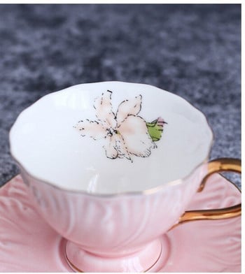 China Ceramic Coffee Cup Σετ 100ml Κούπα με πιάτο Βρετανικό απογευματινό φλιτζάνι τσαγιού Φλιτζάνια γάλακτος ιταλικά συμπυκνωμένα φλιτζάνια καφέ