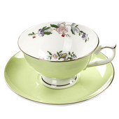 Európai csontporcelán kávéscsésze és tányér kávés csésze készlet torta tányér Western Restaurant délutáni tea csésze country stílusú teáscsésze