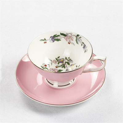 Európai csontporcelán kávéscsésze és tányér kávés csésze készlet torta tányér Western Restaurant délutáni tea csésze country stílusú teáscsésze