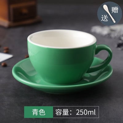 250 ml europietiško espreso kapučino gėlių puodeliai Latte puodeliai Aukštos kokybės keraminiai kavos puodeliai ir lėkštė