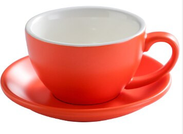 Kávéscsésze matt kerámia bögre Cappuccino Latte porcelán italos edények teáscsészék és csészealj készletek 220 ml-es születésnapi ajándék kávé edénykészletek