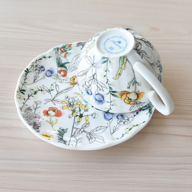 Europski set šalica za kavu Engleska poslijepodnevna čajanka Porculanska šalica za čaj i tanjurići Espresso Tazas De Cafe Pijenje kod kuće