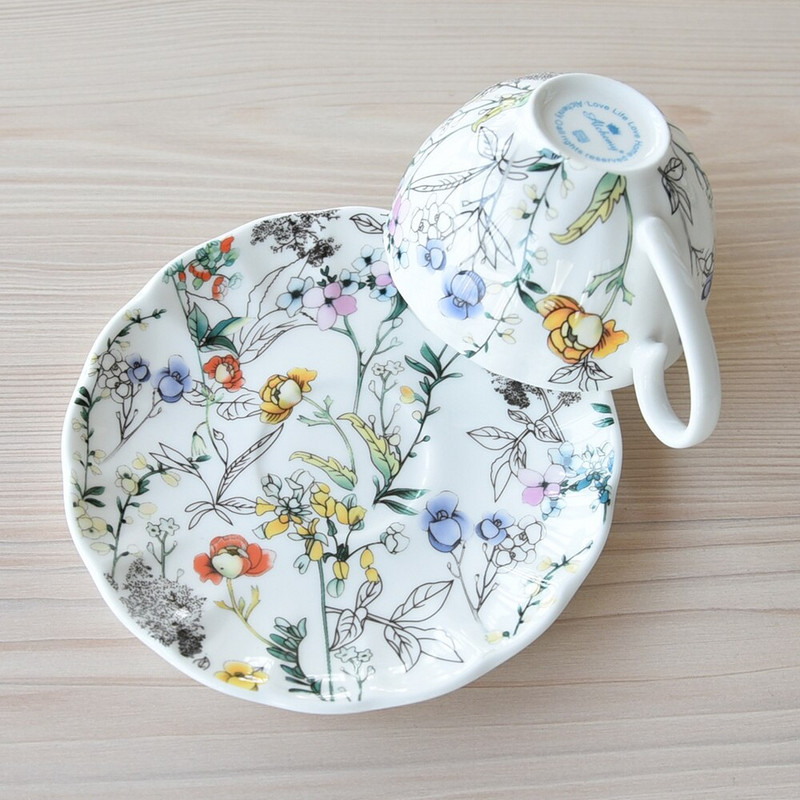 Europski set šalica za kavu Engleska poslijepodnevna čajanka Porculanska šalica za čaj i tanjurići Espresso Tazas De Cafe Pijenje kod kuće