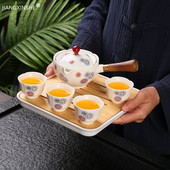 Kínai Kung Fu teáskészlet Utazó teáskészlet Kerámia hordozható teáskészlet teáskanna teafőző Infuser teáscsésze teához