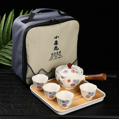 Kínai Kung Fu teáskészlet Utazó teáskészlet Kerámia hordozható teáskészlet teáskanna teafőző Infuser teáscsésze teához