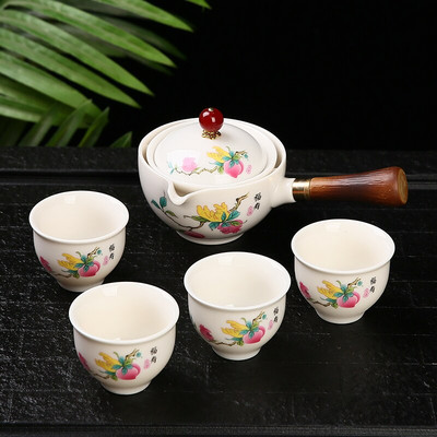 Kínai Kung Fu teáskészlet Utazó teáskészlet Kerámia hordozható teáskészlet teáskanna teafőző Infuser teáscsésze teához