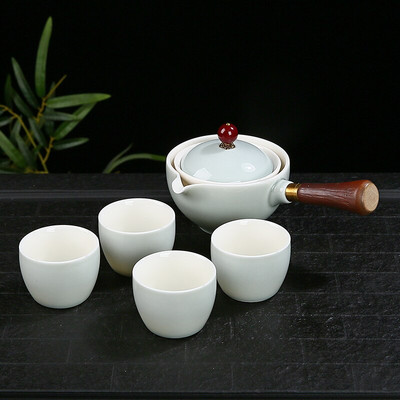 Kínai Kung Fu teáskészlet Utazó teáskészlet Kerámia hordozható teáskészlet teáskanna teafőző Infuser teáscsésze teához