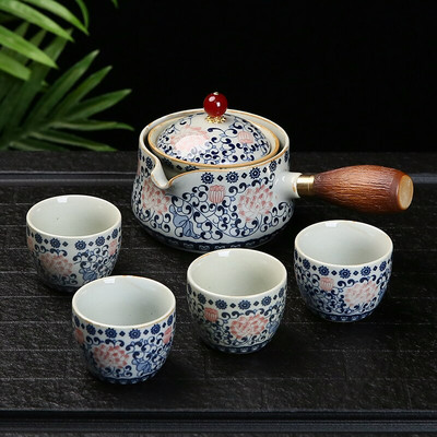 Kínai Kung Fu teáskészlet Utazó teáskészlet Kerámia hordozható teáskészlet teáskanna teafőző Infuser teáscsésze teához