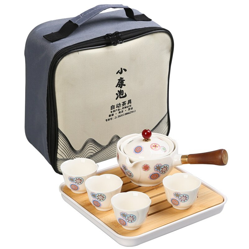 Kínai Kung Fu teáskészlet Utazó teáskészlet Kerámia hordozható teáskészlet teáskanna teafőző Infuser teáscsésze teához