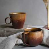 Egyszerű kávéscsésze pár pár csésze Retro japán kerámia Vintage kávés bögre Délutáni tea Hordozható nyári csésze Szklanki Italkészlet