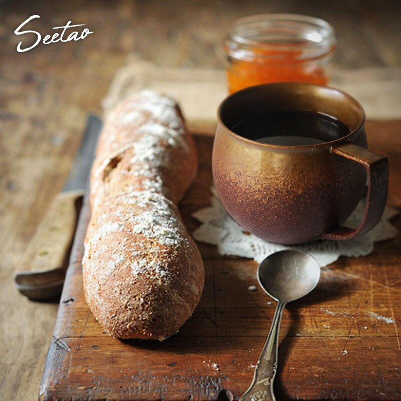 Egyszerű kávéscsésze pár pár csésze Retro japán kerámia Vintage kávés bögre Délutáni tea Hordozható nyári csésze Szklanki Italkészlet