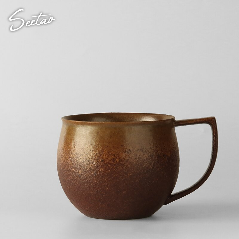 Egyszerű kávéscsésze pár pár csésze Retro japán kerámia Vintage kávés bögre Délutáni tea Hordozható nyári csésze Szklanki Italkészlet