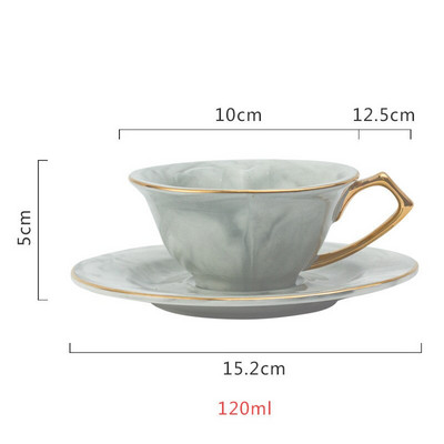 Keramičke šalice za kavu u obliku srca Set tanjurića Poklon za ljubavnike Jutarnje šalice za doručak Mlijeko Šalica za čaj Mramorne porculanske šalice Posuđe