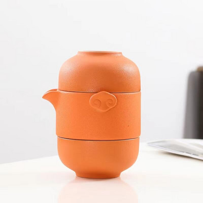 Creative Color Glaze utazási teáskészlet 1 teáskanna 1 teáscsésze kávéscsésze készlet Kerámia csészék és bögrék Puer Tea Leaf Infuser Yixing vízforraló