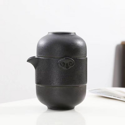 Creative Color Glaze utazási teáskészlet 1 teáskanna 1 teáscsésze kávéscsésze készlet Kerámia csészék és bögrék Puer Tea Leaf Infuser Yixing vízforraló