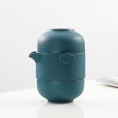Creative Color Glaze utazási teáskészlet 1 teáskanna 1 teáscsésze kávéscsésze készlet Kerámia csészék és bögrék Puer Tea Leaf Infuser Yixing vízforraló