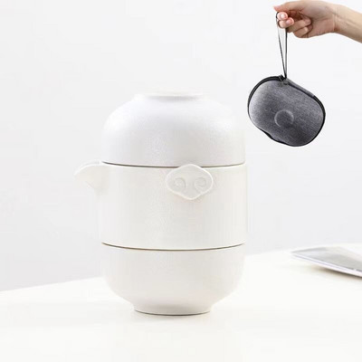 Creative Color Glaze utazási teáskészlet 1 teáskanna 1 teáscsésze kávéscsésze készlet Kerámia csészék és bögrék Puer Tea Leaf Infuser Yixing vízforraló