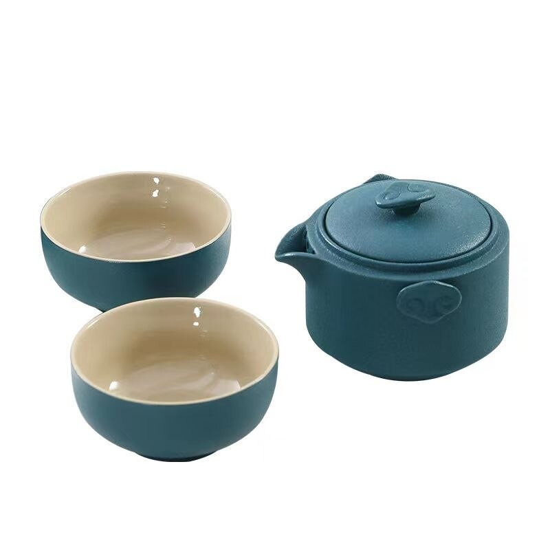 Creative Color Glaze utazási teáskészlet 1 teáskanna 1 teáscsésze kávéscsésze készlet Kerámia csészék és bögrék Puer Tea Leaf Infuser Yixing vízforraló