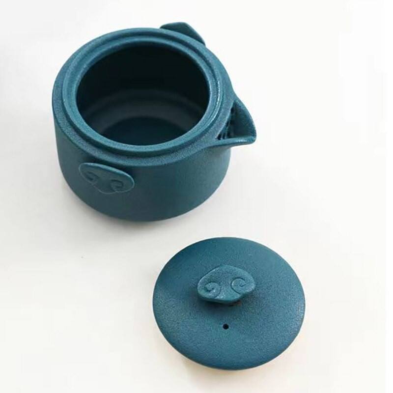 Creative Color Glaze utazási teáskészlet 1 teáskanna 1 teáscsésze kávéscsésze készlet Kerámia csészék és bögrék Puer Tea Leaf Infuser Yixing vízforraló