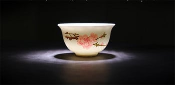 Комплект от 8 бр., комплект чайник и чаша от костен порцелан за кунг-фу, керамичен комплект за чаена церемония, японски сервиз за чай gong fu, китайски сватбен сервиз за чай