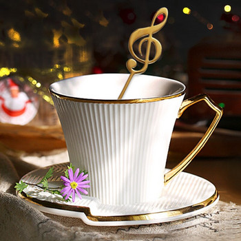 Σετ φλιτζάνι τσαγιού Gold Rim Πορσελάνινο Ευρωπαϊκό Δημιουργικό Κεραμικό Κύπελλο Κούπα καφέ Πολυτελή Κομψά κούπες καφέ Αξεσουάρ κουζίνας