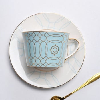 Ins European Ceramic Cup Σετ κούπες καφέ Creative Cup Home with Saucer Poon Tea Cup and Saucer Sets Latte Cup Δώρο για φίλους