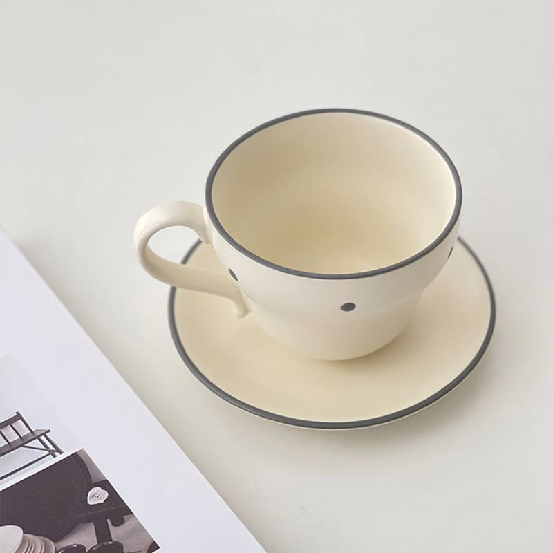 175 ml-es fagyos kávés bögre csészealj készlet japán stílusú kerámia eszpresszó csésze Otthoni irodai ivóedény hőálló délutáni tea csésze