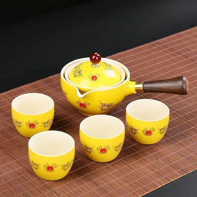 19 Styles kínai Kung Fu teáskészlet Utazó teáskészlet Kerámia hordozható teáskészlet teáskanna teafőző Infuser teáscsésze teához