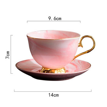 300ml Χειροποίητο Σετ πιατάκι για φλιτζάνια καφέ υψηλής ποιότητας Μάρμαρο Πνομ Πενχ Κεραμικό απογευματινό τσάι Δωρεάν αποστολή