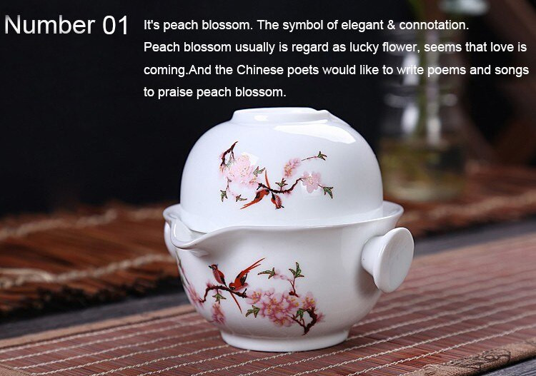 Keramički putni set za čaj uključuje 1 lonac 1 šalicu, visokokvalitetni elegantni gaiwan, prekrasan i jednostavan kuhalo za čajnik. Set šalica za kavu