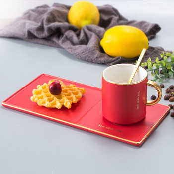 Ευρωπαϊκό σετ δημιουργικής χρυσής λαβής φλιτζάνι καφέ οικιακή κούπα απογευματινό τσάι για βραδινό σετ casual φλιτζάνι καφέ και πιατάκι