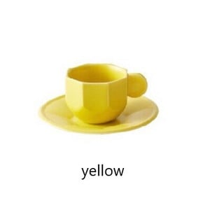 Šiaurės šalių kūrybingos geometrijos keramikinis kavos puodelis su lėkštėmis Juodoji arbata Kava Virtuvė Vakarėlis Gėrimai Namų dekoras Kūrybinės dovanos