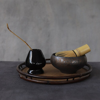 традиционни комплекти за матча естествен бамбук бъркалка за матча керамична купа за матча държач за разбиване японски комплекти за чай