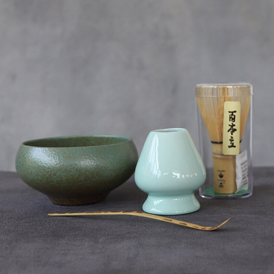 hagyományos matcha készletek természetes bambusz matcha habverő ceremic matcha tál habverő tartó japán teás készletek