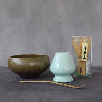 hagyományos matcha készletek természetes bambusz matcha habverő ceremic matcha tál habverő tartó japán teás készletek