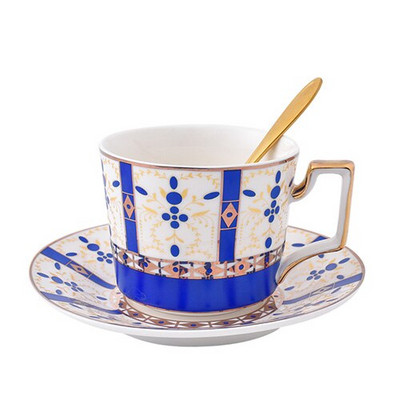 Nordic Style Bone China kávéscsésze csészealj kanál készlet 220ml British Cafe porcelán teáscsésze Advanced kerámia teáscsésze