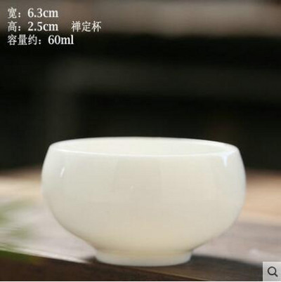 3db/csomag Lanolin Jade Dehua fehér porcelán teáscsésze Kungfu teáskészlet Pu'er fekete teás rock tea nem forró tea csésze ivópohár