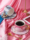 Cadou de Ziua Îndrăgostiților pentru iubita ceașcă de cafea din ceramică ceașcă europeană cu lingură și set de vase cană de lux rafinată