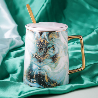 Cadou de Ziua Îndrăgostiților pentru iubita ceașcă de cafea din ceramică ceașcă europeană cu lingură și set de vase cană de lux rafinată