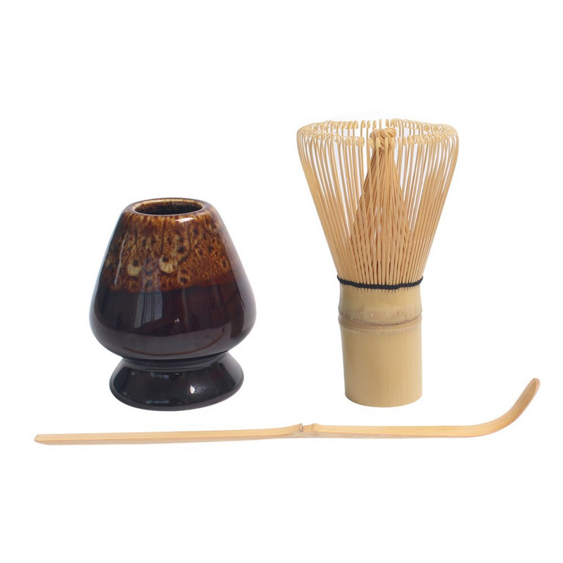 Tea Whisk Matcha Brush Bamboo Japanese Ceremony Green Rush Tool Grinder Infusions Professzionális 3db/szett ecsetek
