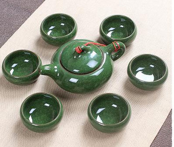 Veleprodajni Crackle Glaze Kung Fu set za čaj, keramički set za čaj, šalica za čaj, kineski set za čaj za putovanja, pribor za piće, setovi za kavu i čaj 1 posuda 6 šalica za čaj