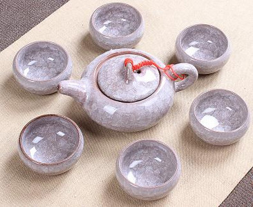 Veleprodajni Crackle Glaze Kung Fu set za čaj, keramički set za čaj, šalica za čaj, kineski set za čaj za putovanja, pribor za piće, setovi za kavu i čaj 1 posuda 6 šalica za čaj