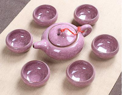 Veleprodajni Crackle Glaze Kung Fu set za čaj, keramički set za čaj, šalica za čaj, kineski set za čaj za putovanja, pribor za piće, setovi za kavu i čaj 1 posuda 6 šalica za čaj
