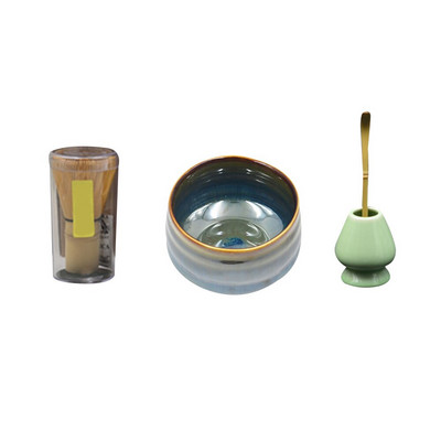 Priedai Kombinuotas plaktuvas Tradicinis maišymo šaukštas Įrankio laikiklis Dovanų Matcha Arbatos rinkinys Dubuo Rankų darbo keraminiai antioksidantai