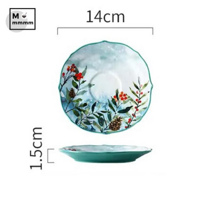 Drinkware Bts Cup Forest Animals Bögre csészealjakkal Espresso Cup Eredeti bögrék Kerámia bögrék Kávéscsészék szett desszerttányérral
