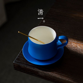 Creativity Луксозна порцеланова чаша за кафе с чинийка Модерна многократна екологична чаша за кафе Ръчно изработени съдове за декорация на дома EK50BD