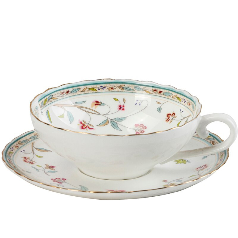 Japán stílusú Bone China kávéscsésze és csészealj Divat egyszerű női feketeteás csésze tömény csészetálca európai délutáni tea