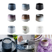 Kūrybingas keramikinis arbatos rinkinys šiaurietiško stiliaus kavos puodelis Dešimt rūšių grynos spalvos arbatos puodelių Akmens spalvos gėrimų indai Matiniai maži puodeliai